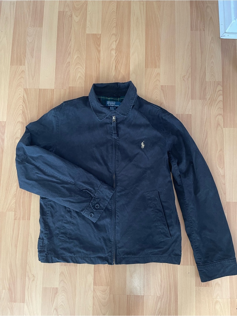 Ralph Lauren black Harrington Jacket with Polo Pony Logo